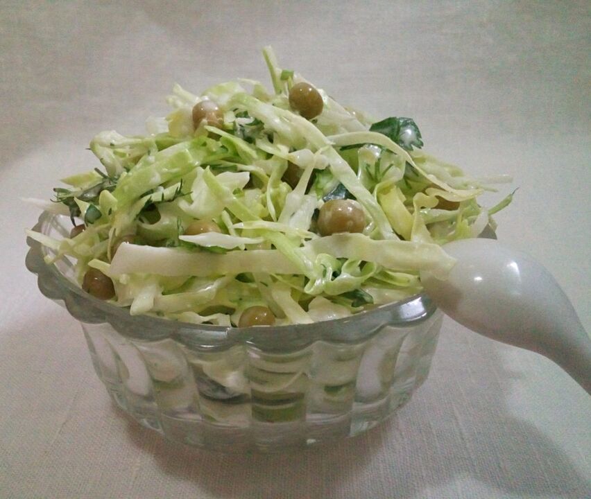 boiled cabbage salad on a Japanese diet