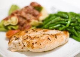 Baked chicken breast on the menu for those wishing to lower cholesterol and lose weight