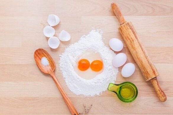 Preparing a dish for an egg diet that eliminates excess weight